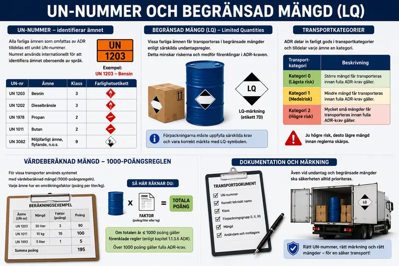 UN-nummer och begränsad mängd