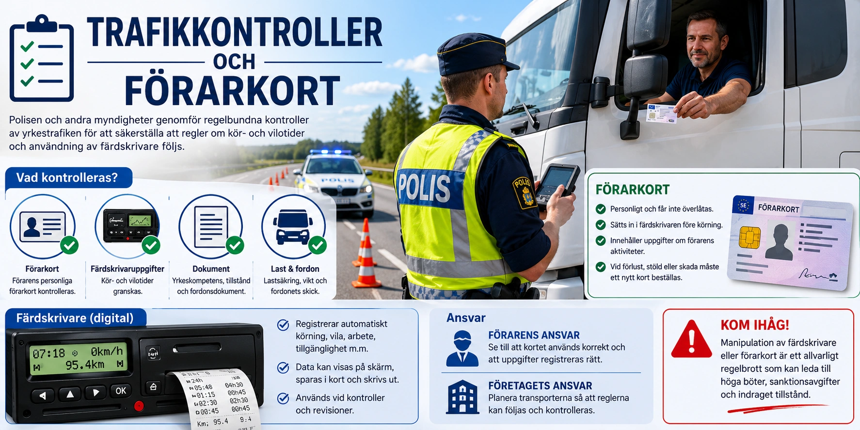 Trafikkontroller och förarkort