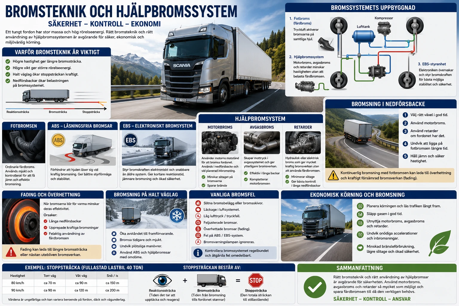 Bromsteknik och hjälpbromssystem