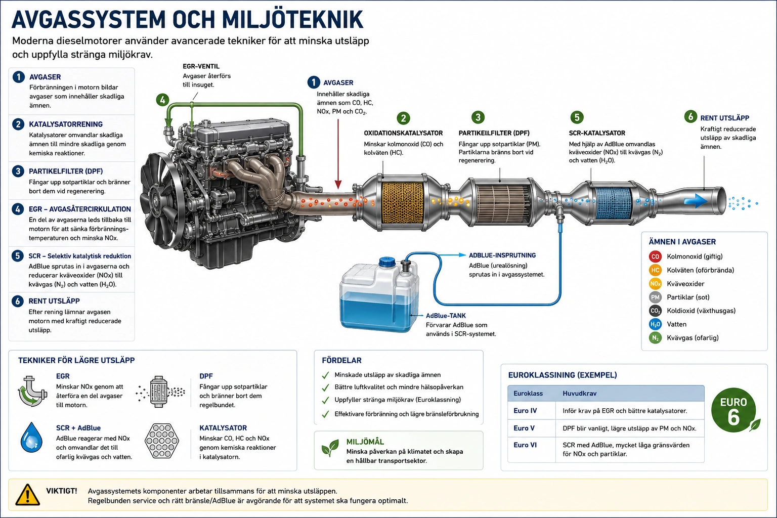 Avgassystem och miljöteknik