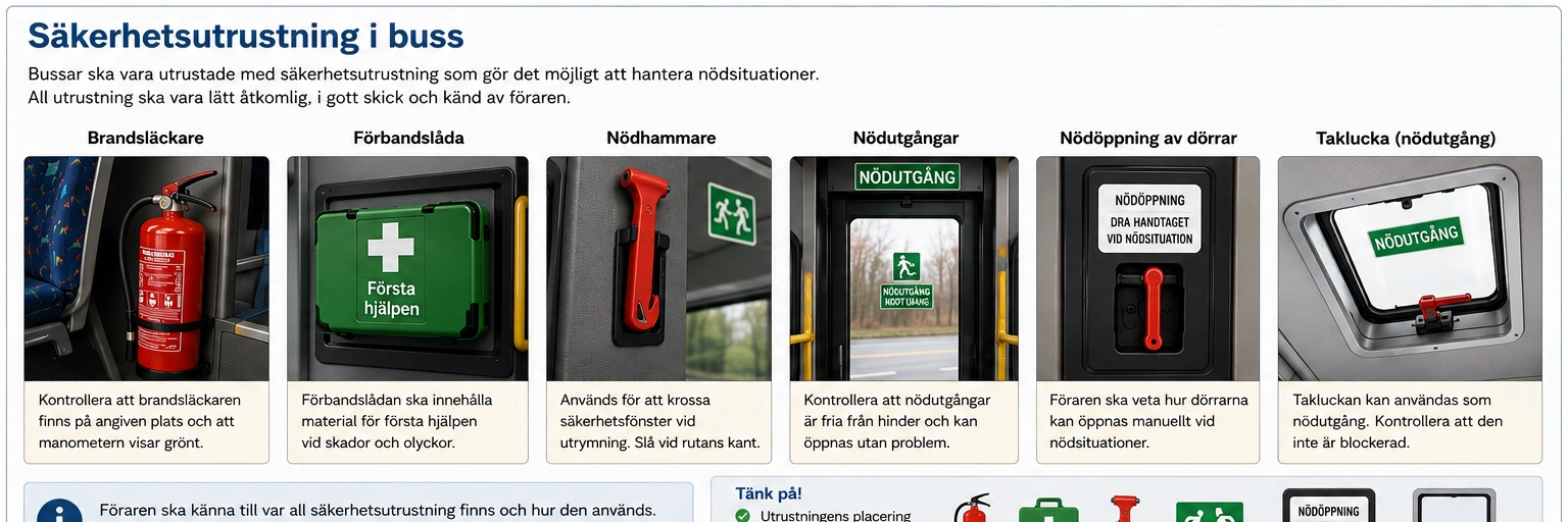 Daglig säkerhetskontroll av lastbil och släp